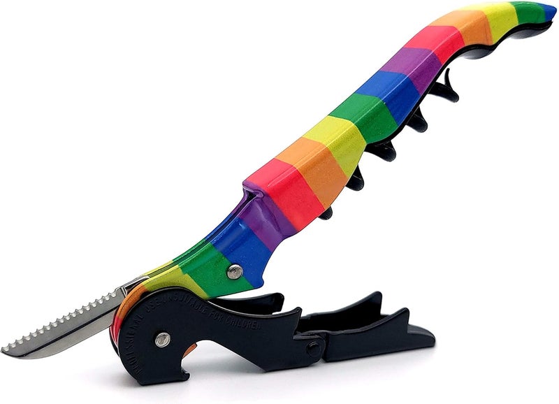 Pulltap's Genuine Classic 500 LEFT-HANDED Waiter's Corkscrew – Double-Hinged Wine Key with Hinged Foil Cutter – Patented Design – Made in Spain – LBTGI - Image 1